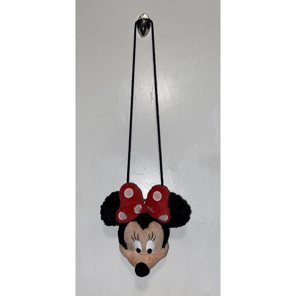 Disney Parks Minnie Mouse Purse Plush Snap Change Purse